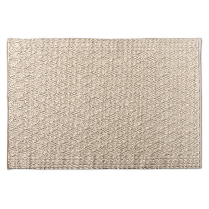BAXTON STUDIO MADIBAH MODERN AND CONTEMPORARY IVORY HANDWOVEN WOOL AREA RUG
