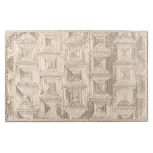 BAXTON STUDIO SOVANNA MODERN AND CONTEMPORARY IVORY HAND-TUFTED WOOL AREA RUG